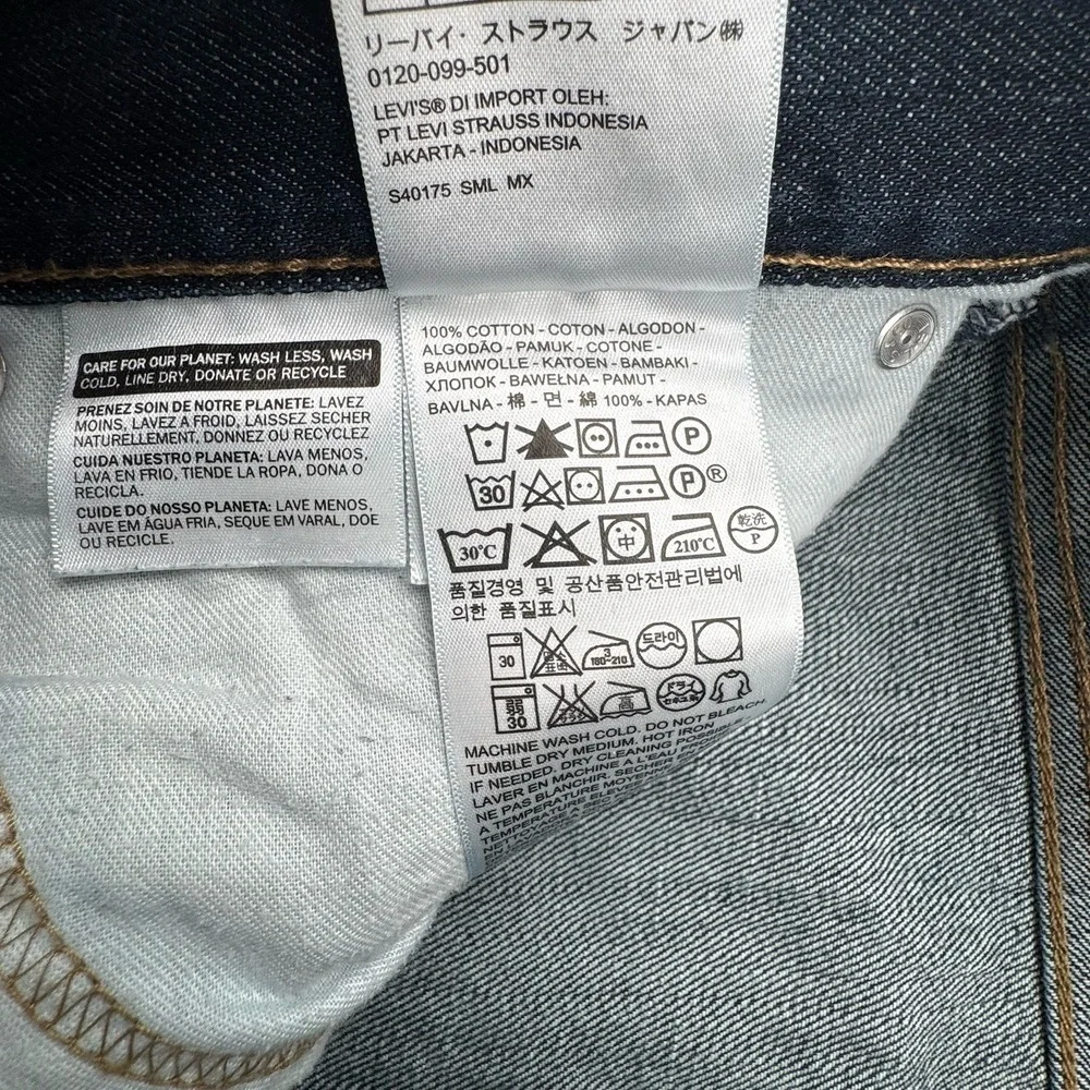 Levi's 514 Jeans Straight Mens Sz 33x32 Fits 34x32 Dark Wash Blue Jeans‎